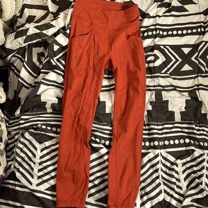 Red lululemon leggings. Never worn